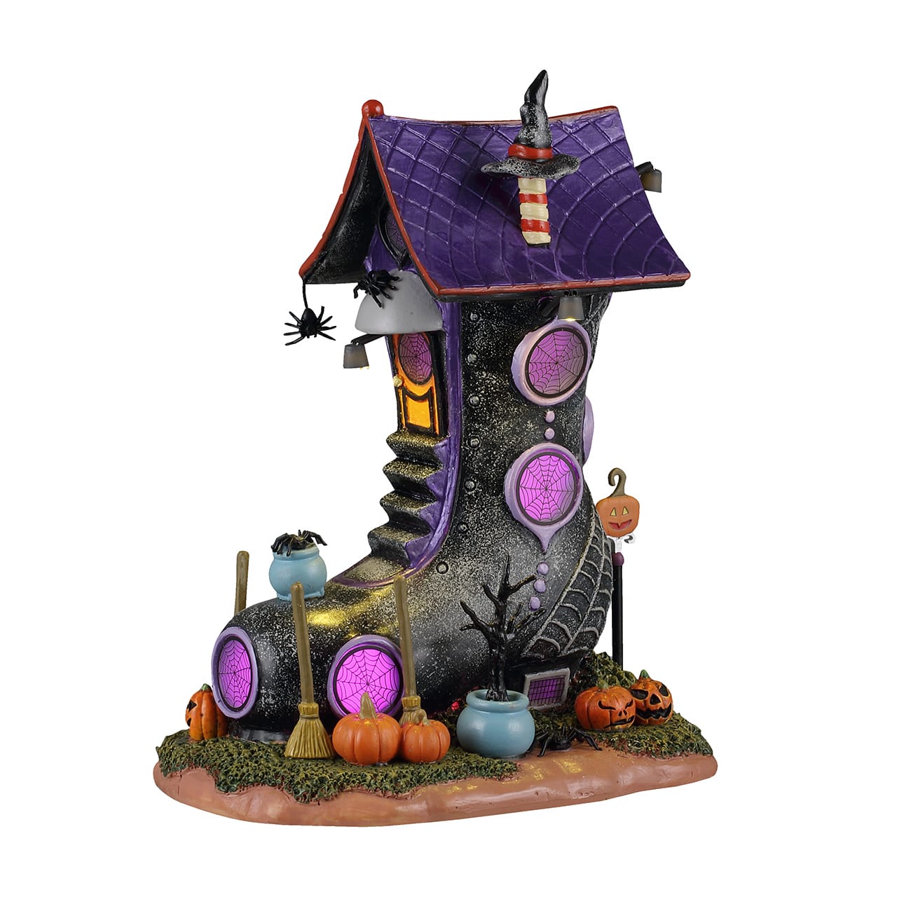 lemax-spooky-town-manoir-toile-d-araign-e-maison-hant-e image 2
