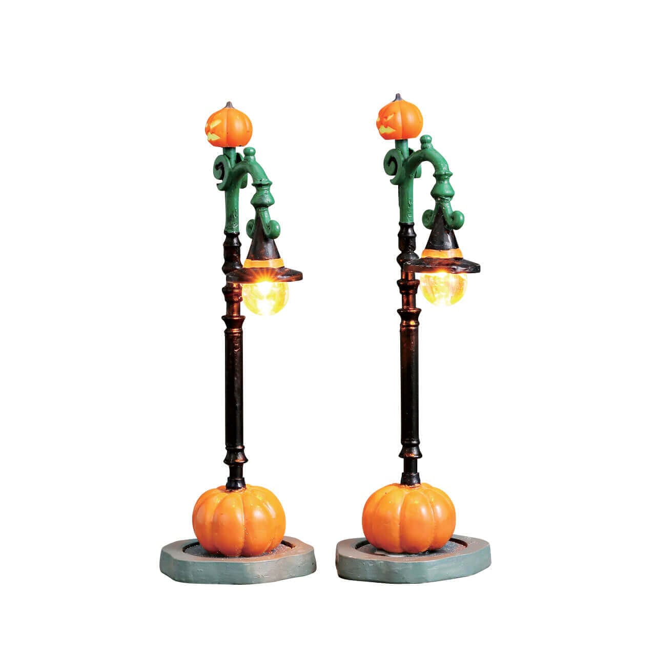 lemax-witch-pumpkin-patch-set-of-2-lot-2-accessoires-halloween-spooky-town image 1