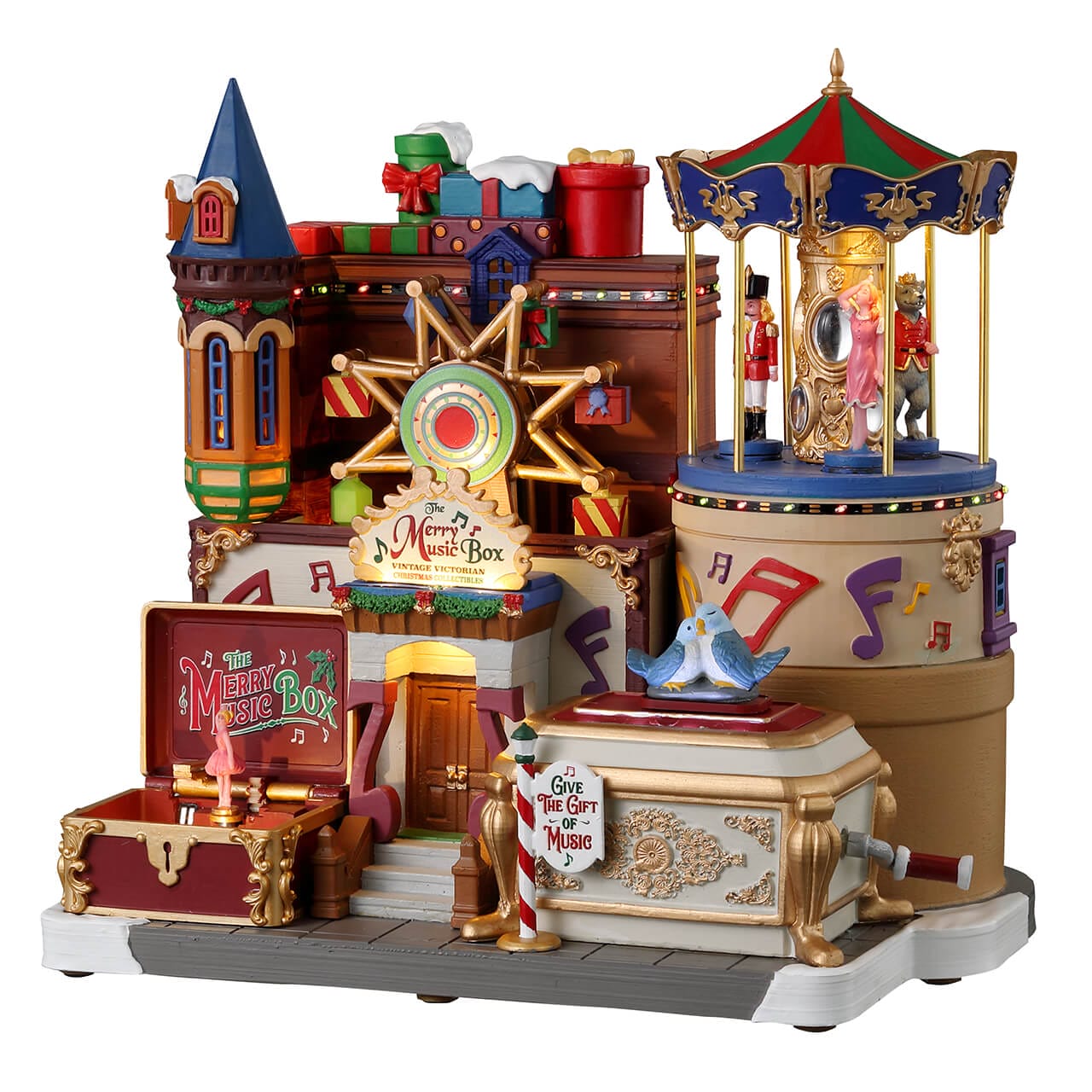 lemax-the-merry-music-box-b-timent-miniature-caddington-lumineux image 1