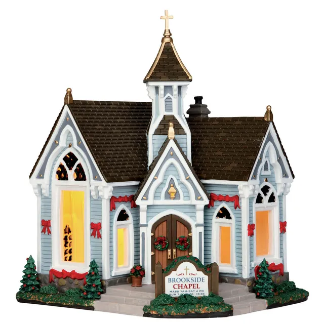 lemax-brookside-chapel-glise-miniature-village-de-no-l image 1