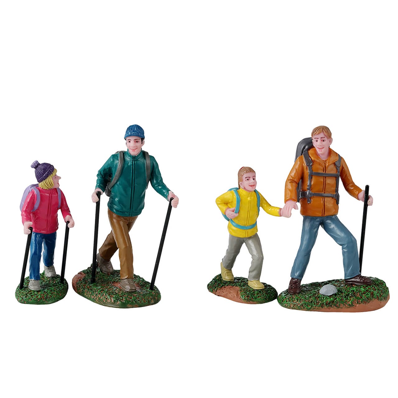 lemax-father-and-daughter-hikers-figurines-randonneurs-vail-village image 1