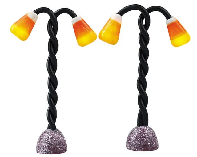 lemax-candy-corn-lamp-post-r-verb-re-miniature-sugar-n-spice image 1