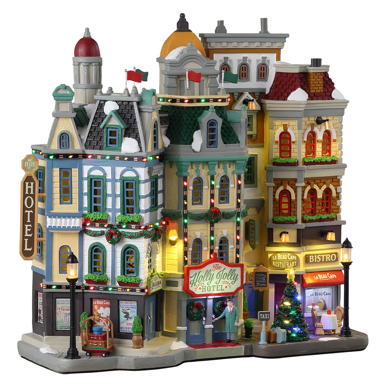 lemax-the-holly-jolly-hotel-b-timent-miniature-village-caddington image 1