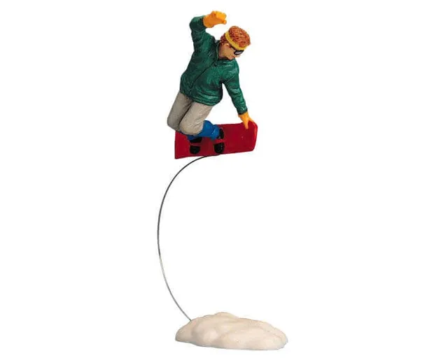 lemax-radical-snowboarder-figurine-village-d-hiver-snowboard-acrobatique image 1