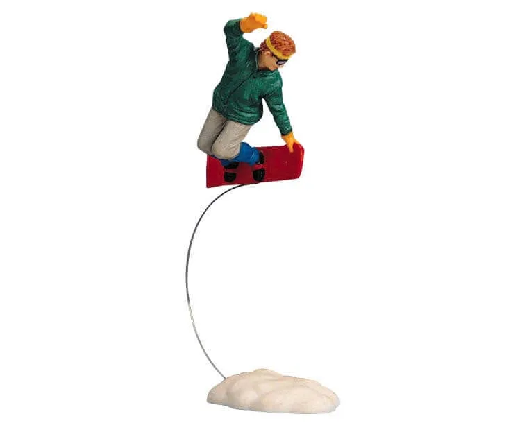 lemax-radical-snowboarder-figurine-village-d-hiver-snowboard-acrobatique image 1
