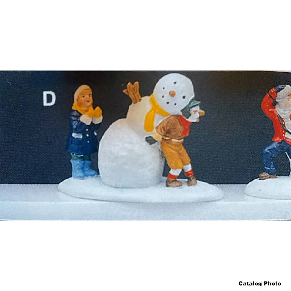 lemax-saving-the-snowman-figurine-miniature-enfants-neige image 1