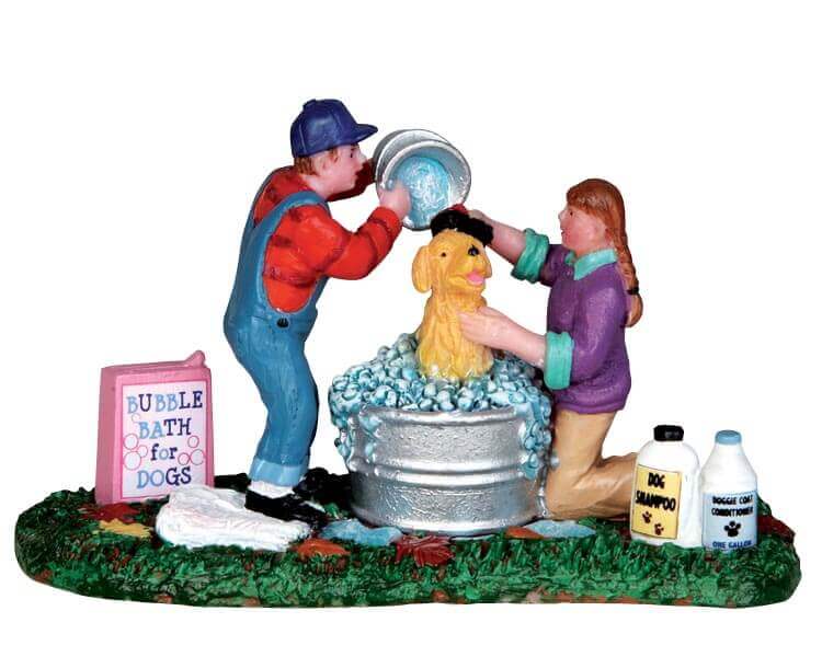 lemax-sparky-gets-a-bath-figurine-sc-ne-miniature image 1