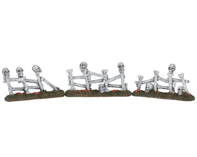 lemax-bone-fence-barri-re-miniature-village-spooky-town image 1