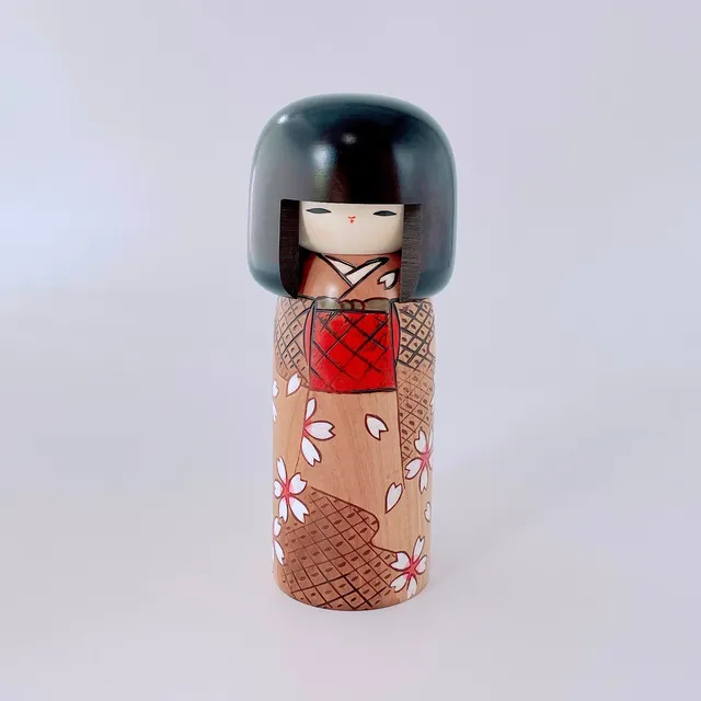 usaburo-kokeshi-haru-no-iro-couleurs-du-printemps-figurine-artisanale image 1