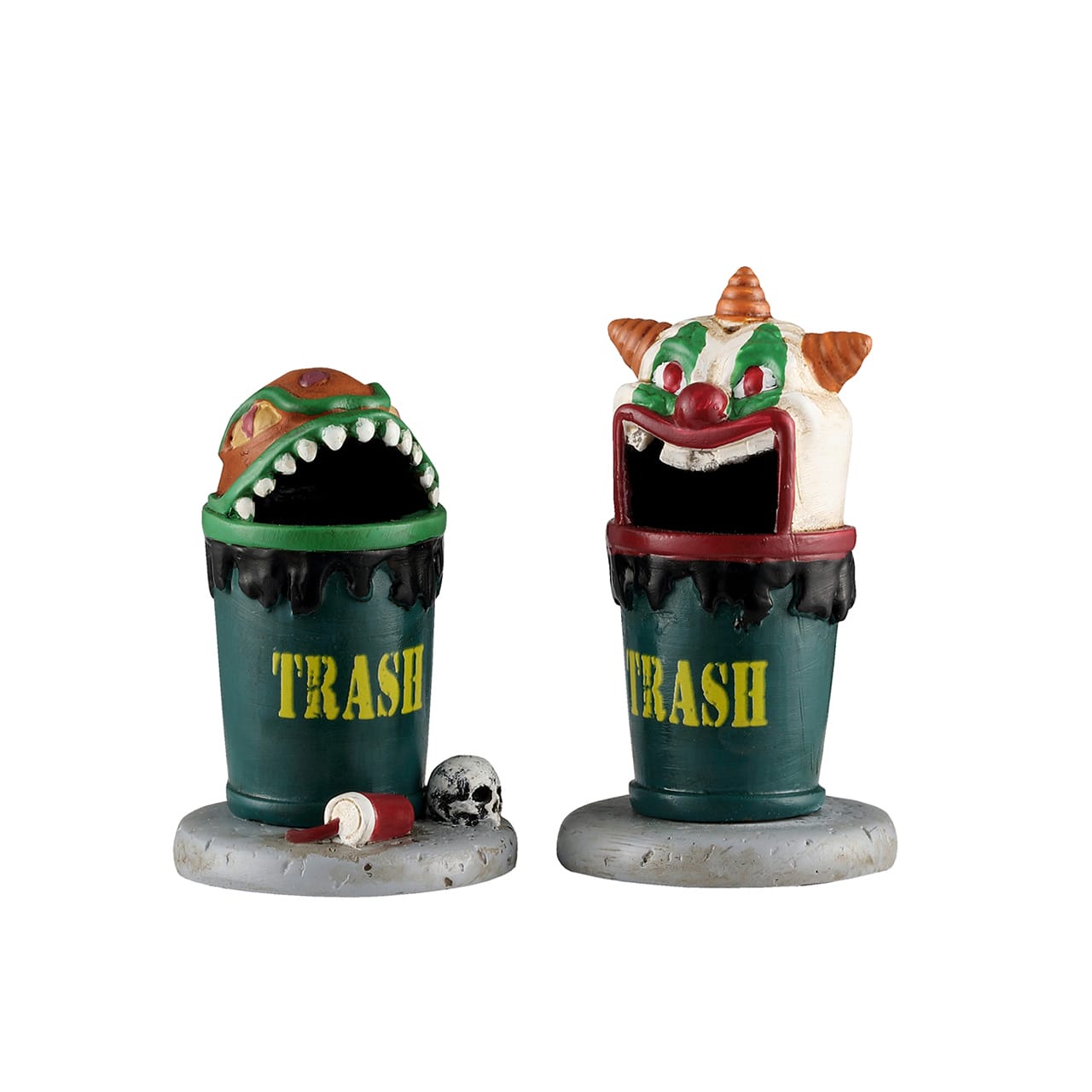 lemax-terrifying-trash-cans-figurine-miniature-spooky-town image 1