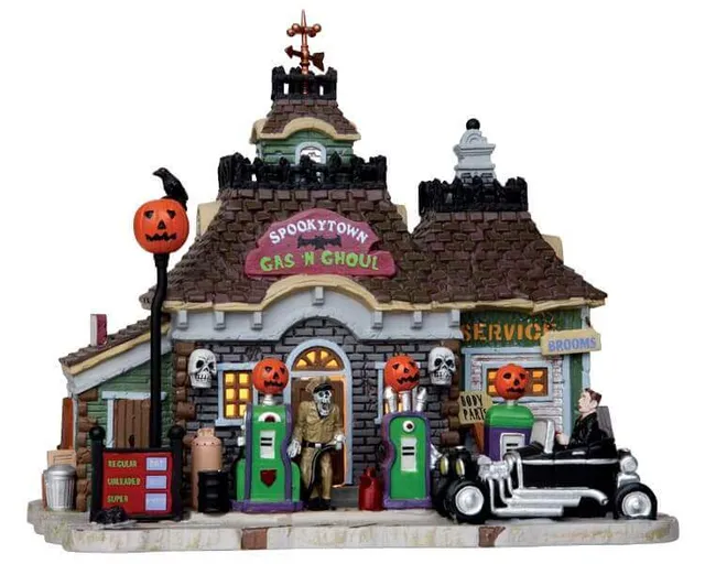 lemax-spookytown-gas-n-ghoul-b-timent-halloween-effroi image 1