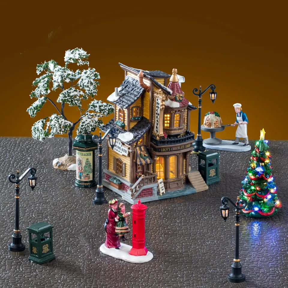 lemax-lucy-s-chocolate-shop-set-caddington-chocolaterie image 1