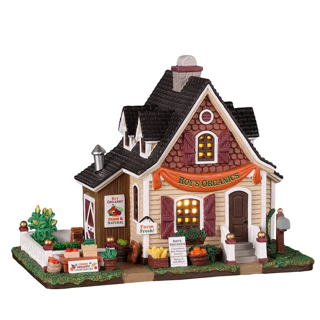 lemax-roy-s-organics-b-timent-miniature-ferme-harvest-crossing image 1