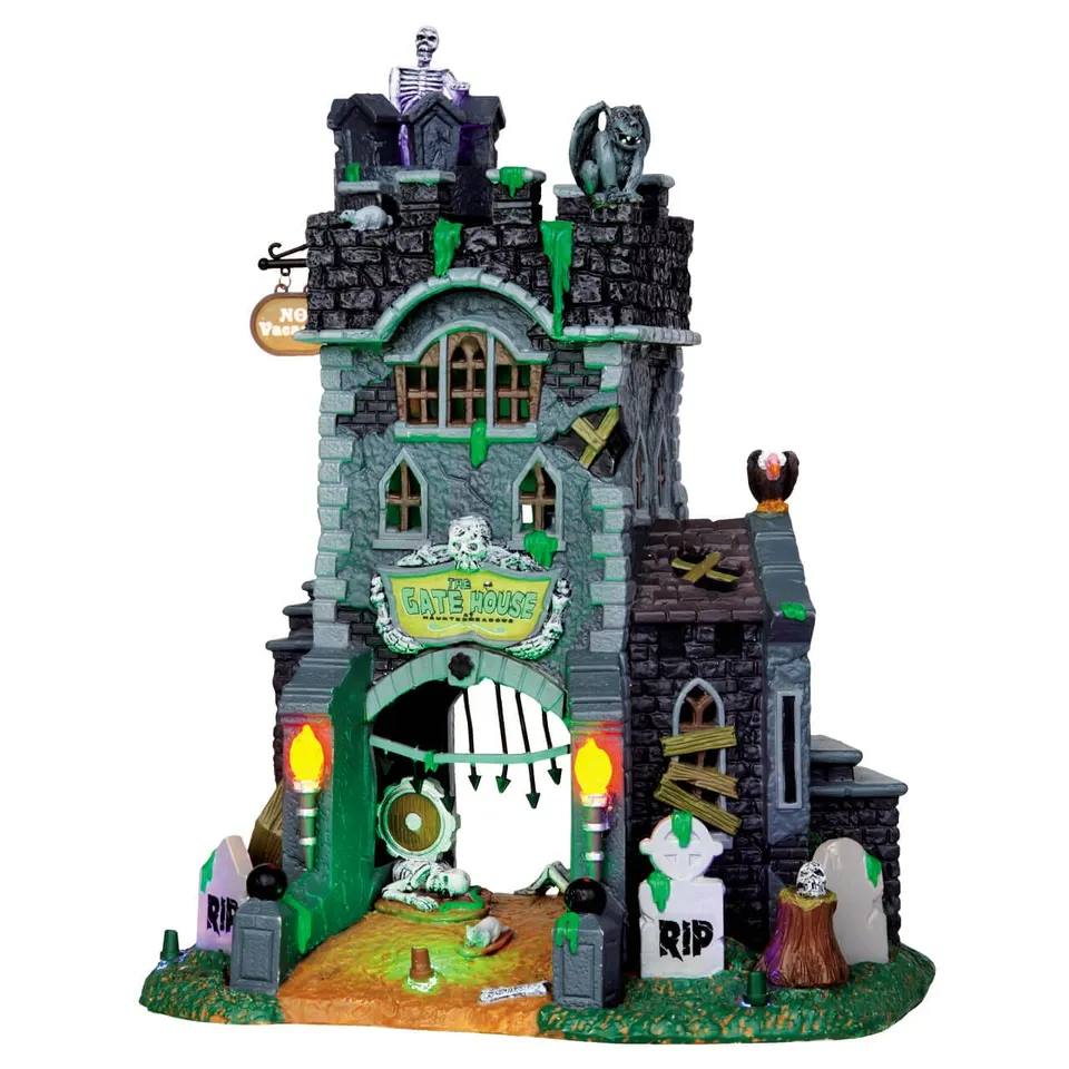 lemax-the-gate-house-at-haunted-meadows-maison-portail-hant-e image 1