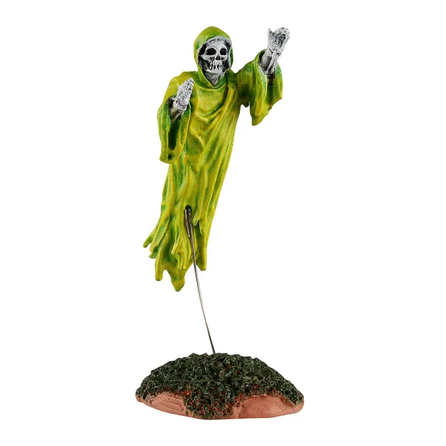 lemax-flying-spectre-figurine-fant-me-squelette-vert-spooky-town image 1