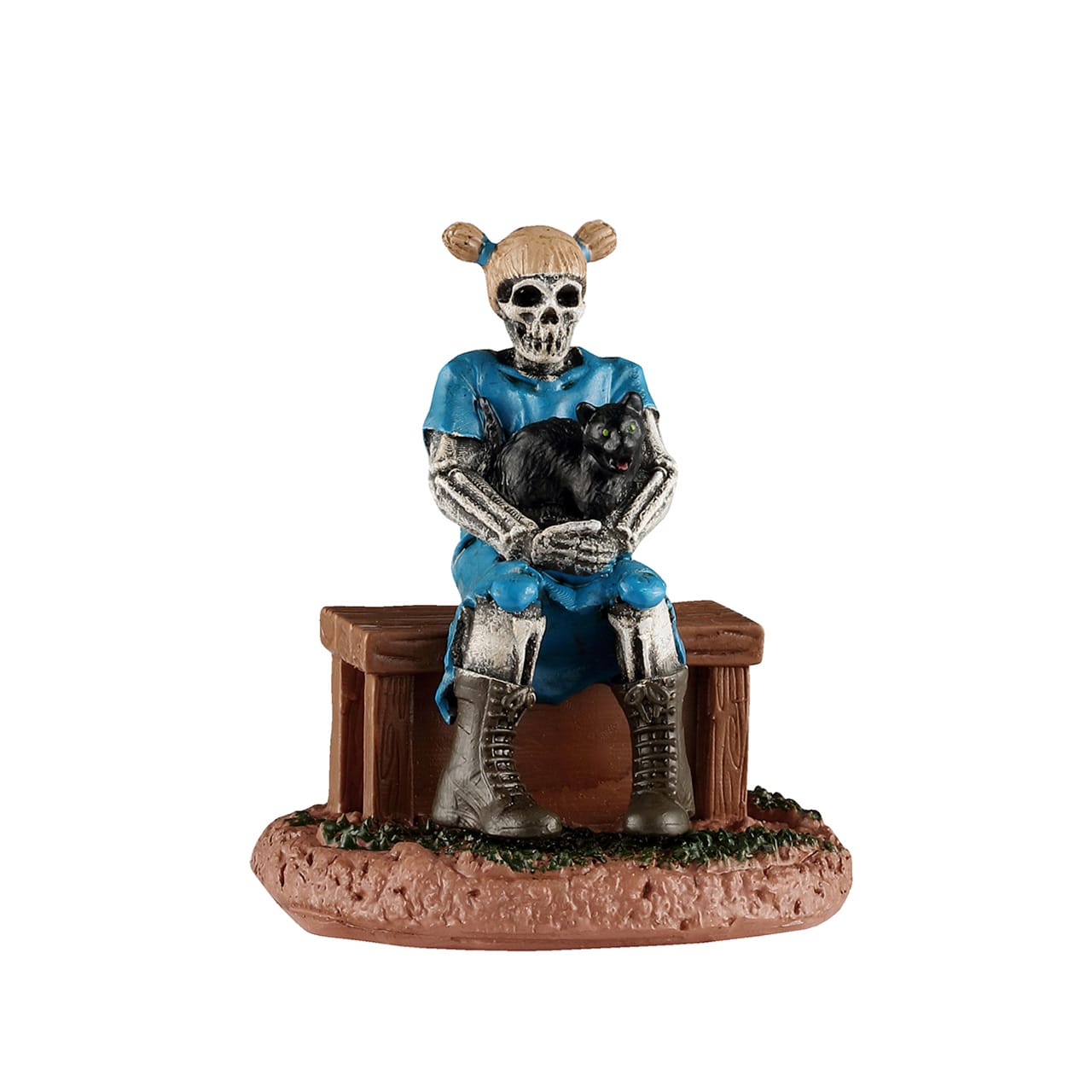 lemax-ghoul-sister-with-cat-miniature-fant-me-et-chat-spooky-town image 2