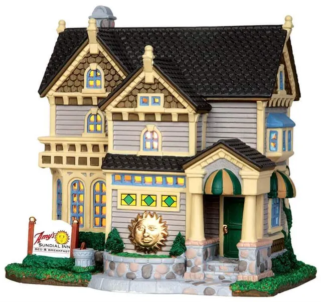 lemax-amy-s-sundial-inn-b-timent-miniature-lumineux-auberge image 1