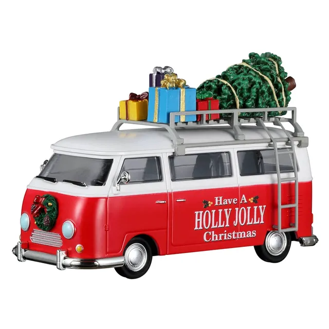 lemax-christmas-van-miniature-van-de-no-l-rouge-avec-sapin image 1