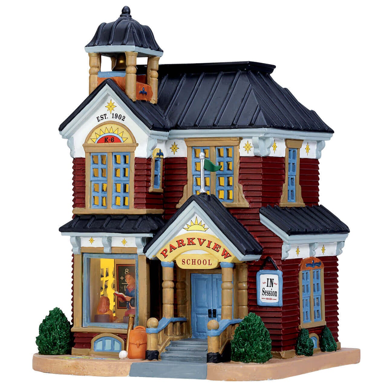 lemax-parkview-school-b-timent-cole-miniature-lumineux image 1