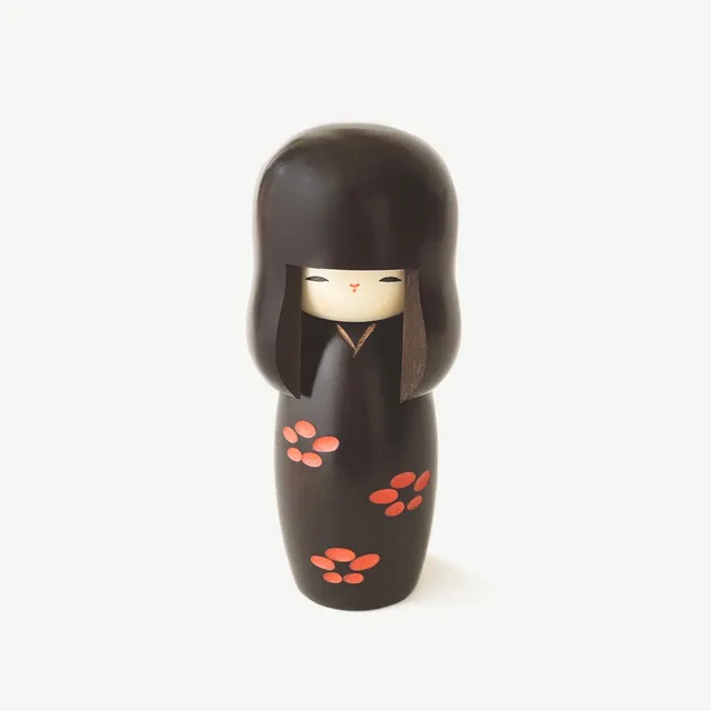 usaburo-kokeshi-shun-sai-spring-scenery-figurine-kokeshi-artisanale image 1