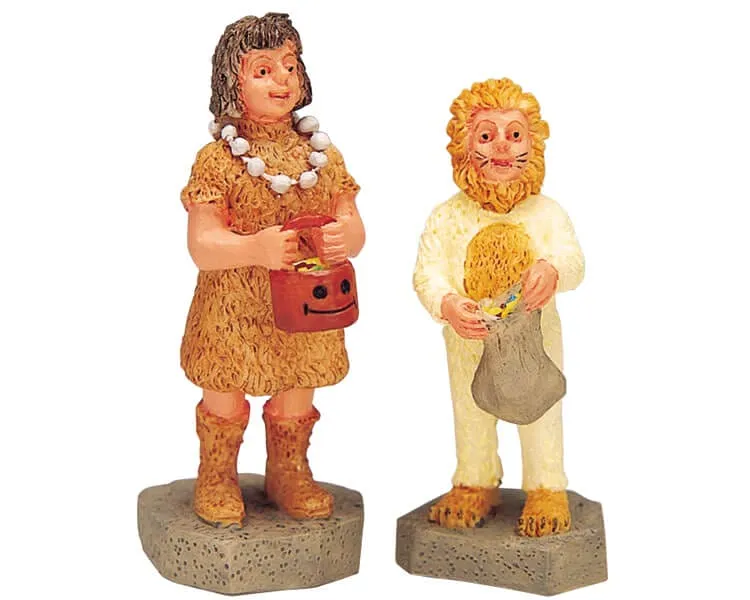lemax-lion-caveman-figurine-spooky-town-miniature image 1