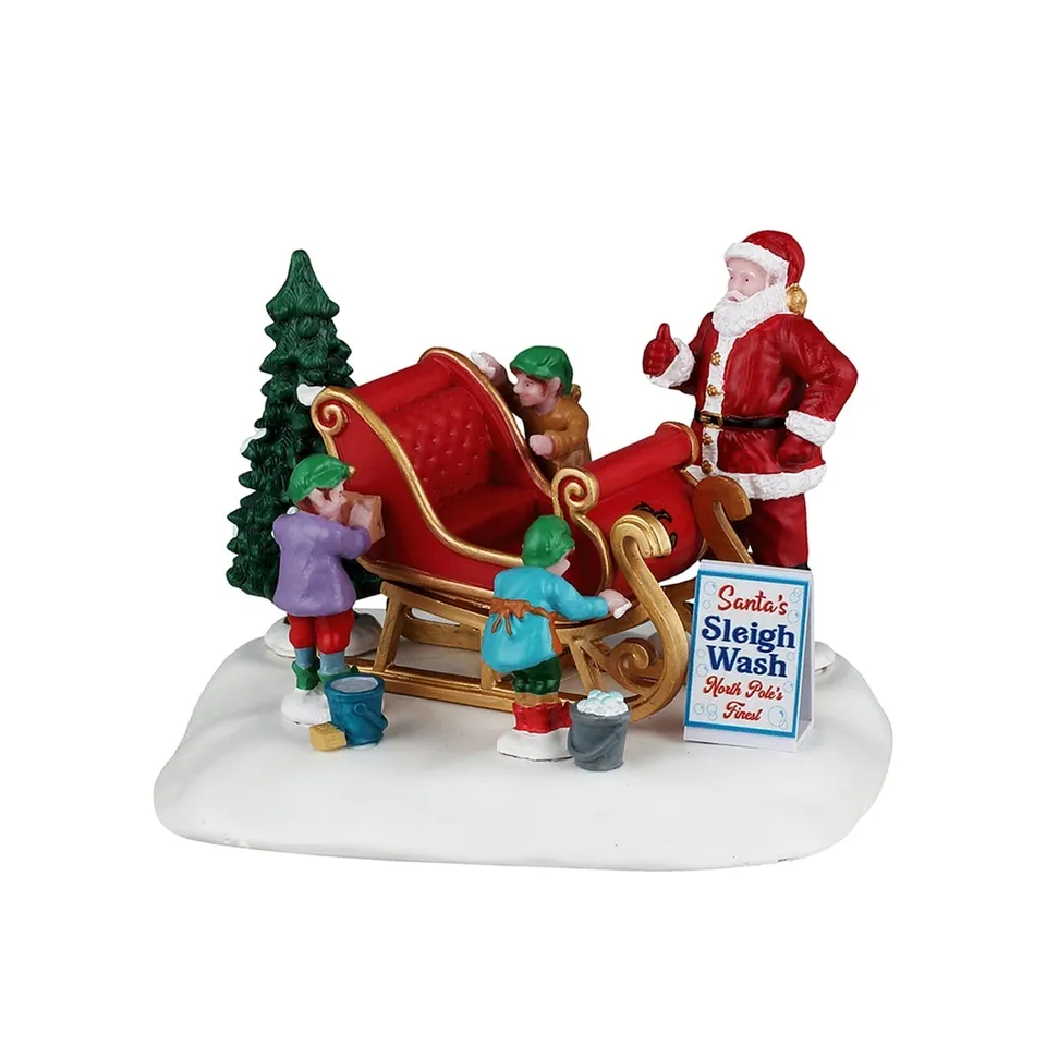 lemax-santa-s-sleigh-wash-d-cor-de-village-anim-santa-s-wonderland image 1