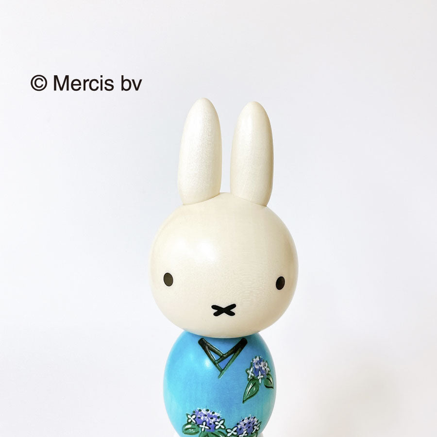 usaburo-kokeshi-miffy-ajisai-hortensia-figurine-artisanale-13-cm image 4