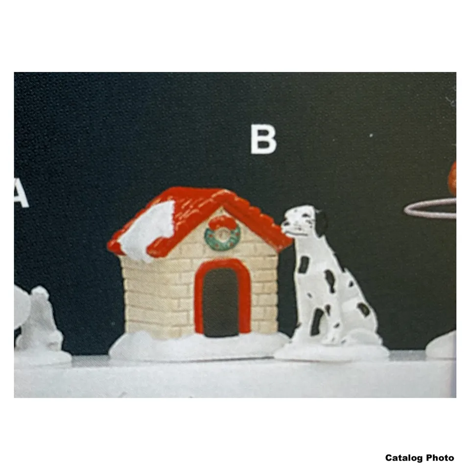 lemax-dog-house-and-dalmatian-figurine-miniature-niche-et-dalmatien image 1