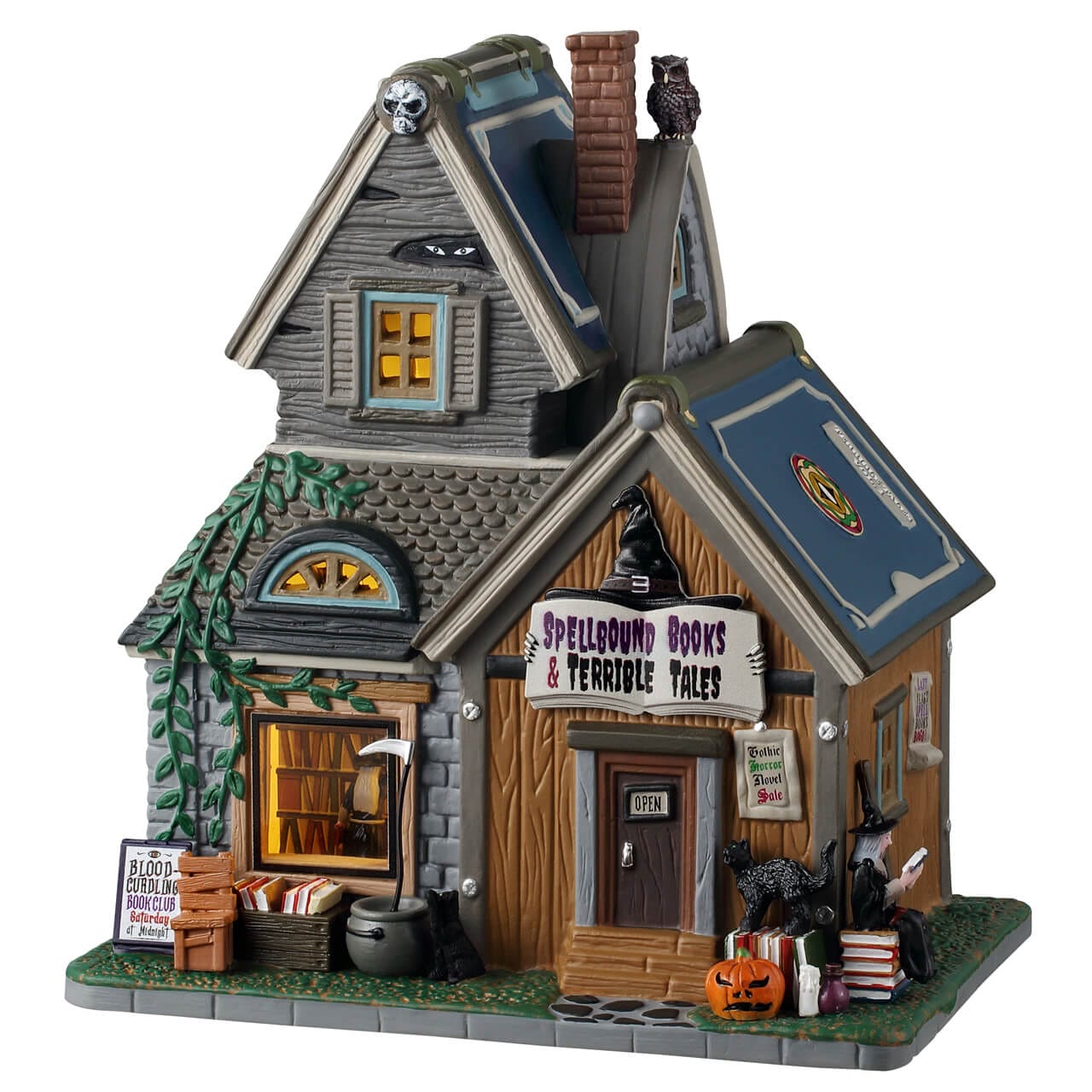 lemax-spellbound-books-terrible-tales-maison-spooky-town image 1