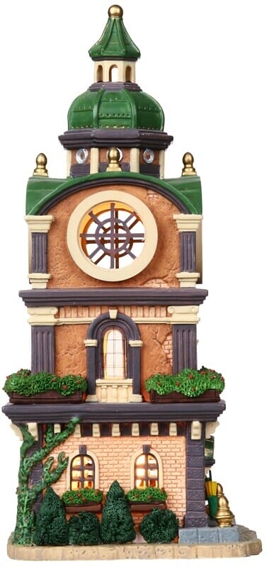 lemax-village-clock-tower-tour-d-horloge-miniature-de-collection image 3