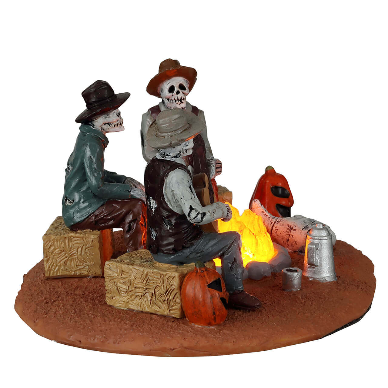 lemax-warming-their-bones-figurine-squelettes-cowboys-spooky-town image 2