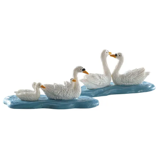 lemax-swans-figurines-cygnes-miniatures-de-collection image 1