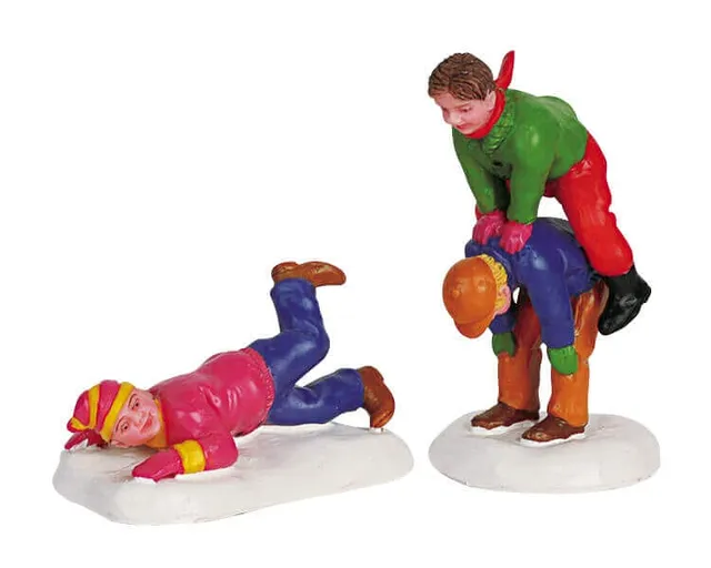 lemax-playing-leap-frog-figurine-miniature-de-collection image 1