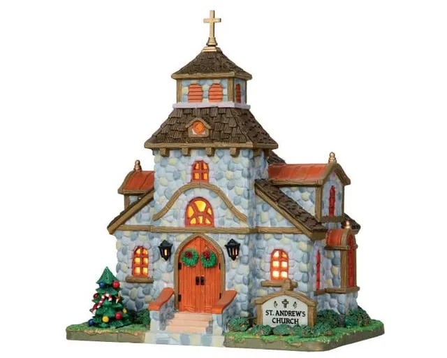 lemax-st-andrew-s-church-glise-miniature-lumineuse-de-collection image 1