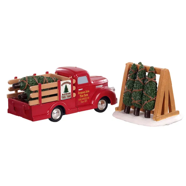 lemax-tree-delivery-camion-miniature-sapins-de-no-l-vail-village image 1