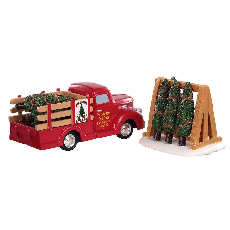 lemax-tree-delivery-camion-miniature-sapins-de-no-l-vail-village image 1