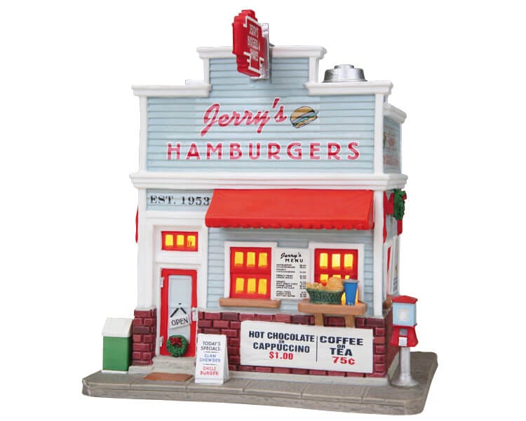 lemax-jerry-s-hamburgers-restaurant-miniature-de-collection image 1