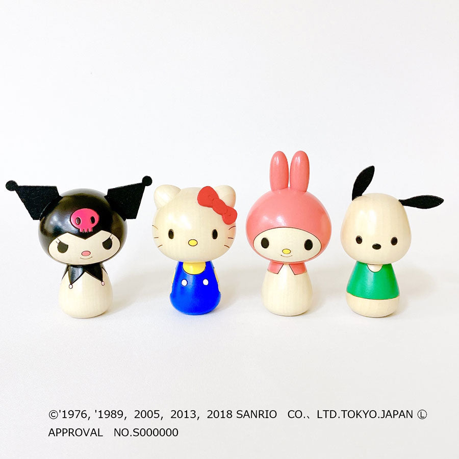 usaburo-kokeshi-hello-kitty-figurine-artisanale-7-5-cm image 7