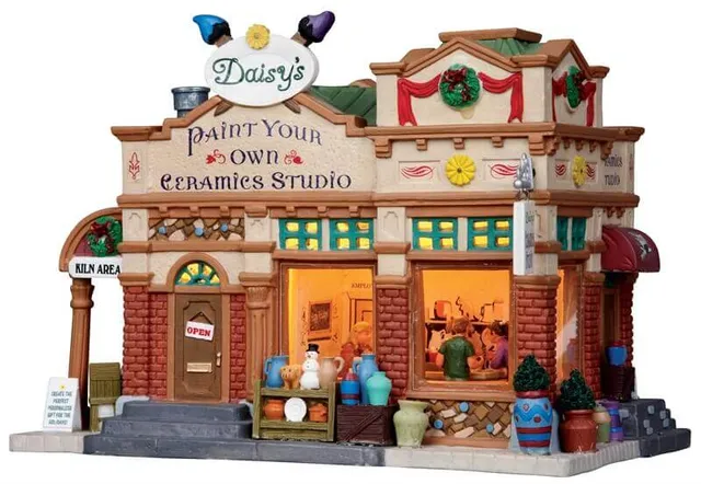 lemax-daisy-s-ceramics-studio-b-timent-miniature-artisanal image 1