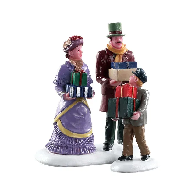 lemax-walking-family-figurines-miniatures-de-collection-caddington image 1
