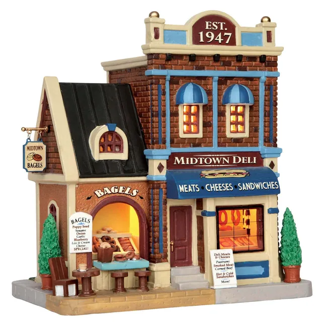 lemax-midtown-deli-bagels-commerce-miniature-lumineux image 1