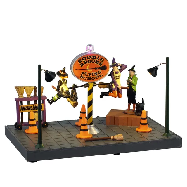 lemax-zoomie-brooms-flying-school-b-timent-spooky-town image 1