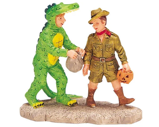 lemax-crock-crock-hunter-figurine-spooky-town-halloween image 1