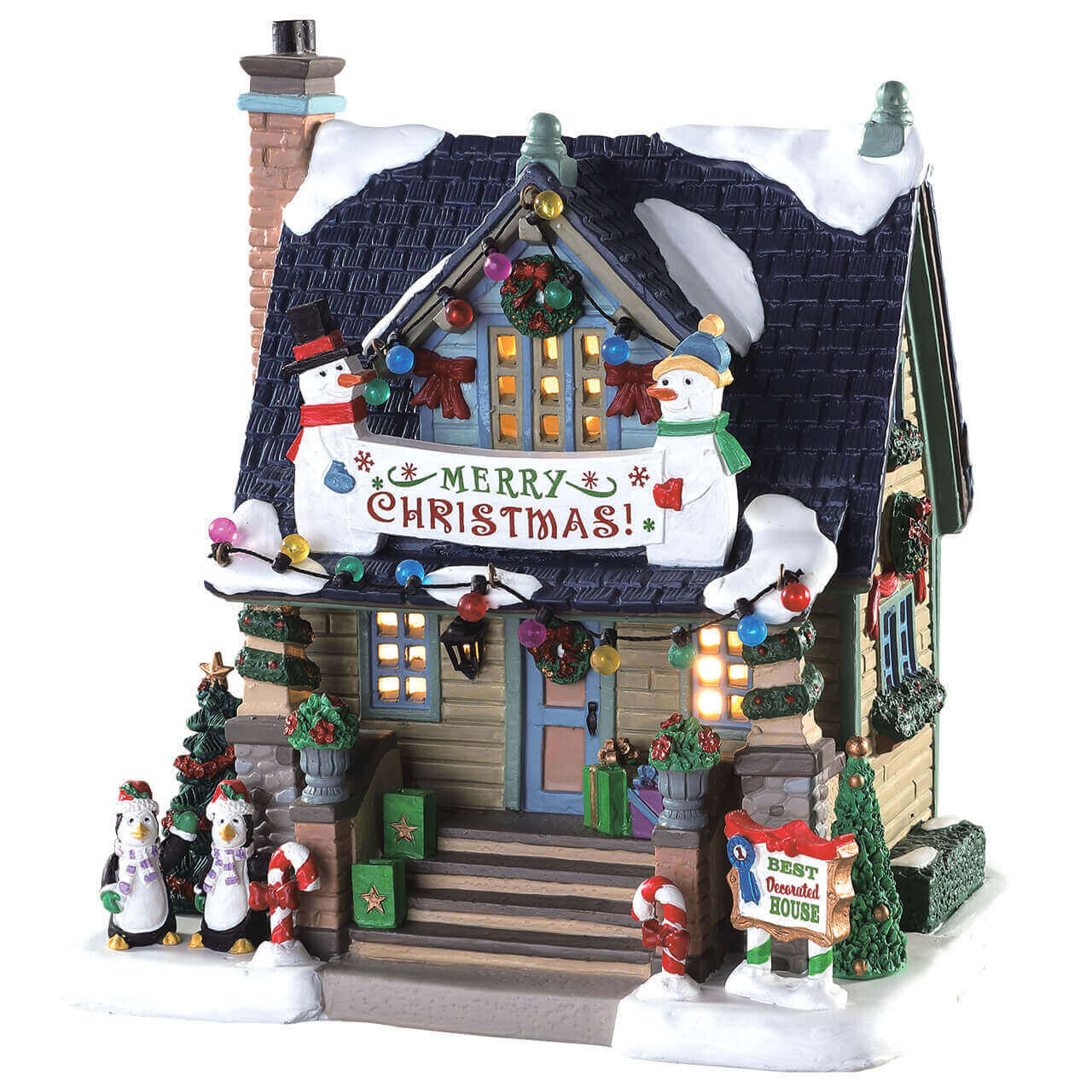 lemax-best-decorated-house-maison-de-village-illumin-e image 1