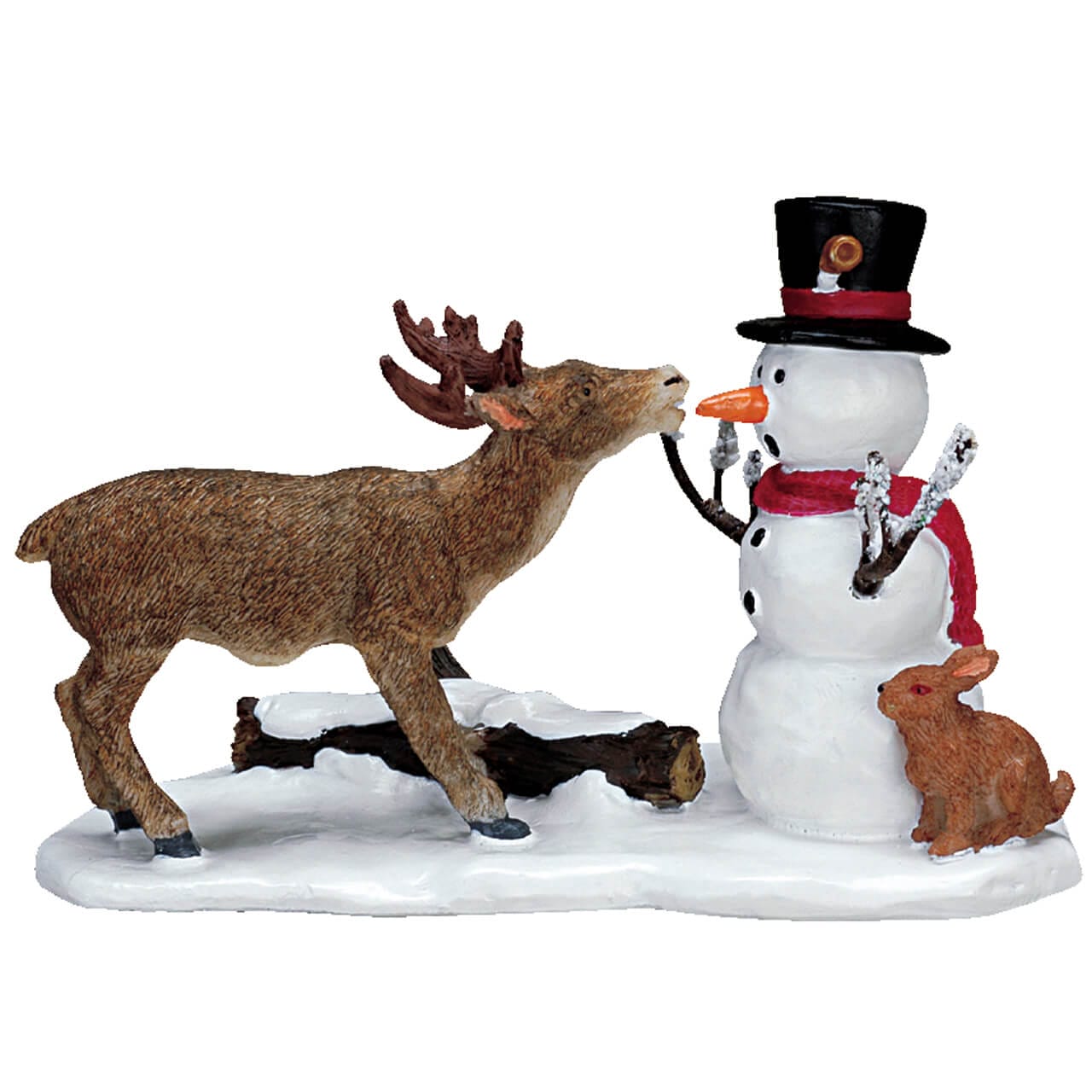 lemax-snack-time-bonhomme-de-neige-et-animaux-miniatures image 1