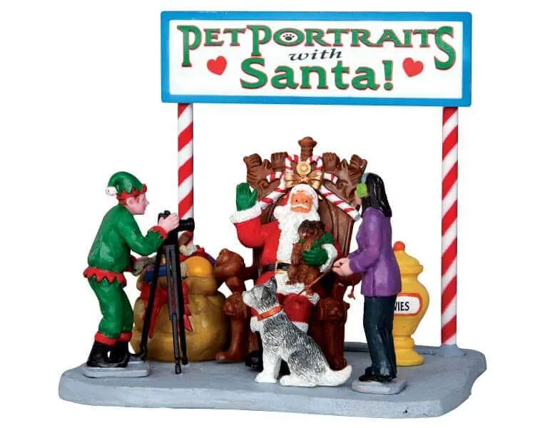 lemax-pet-photos-santa-figurine-miniature-p-re-no-l-et-animaux image 1