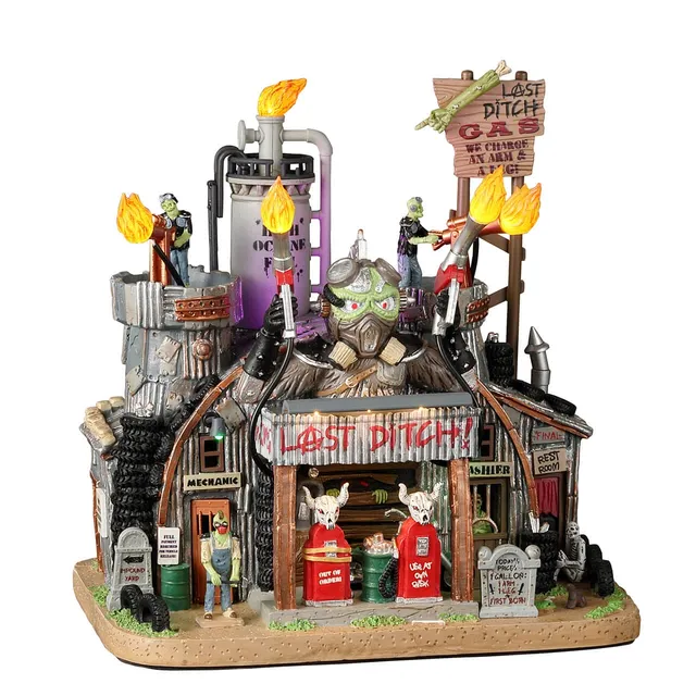 lemax-last-ditch-gas-salvage-station-service-zombie-spooky-town image 1
