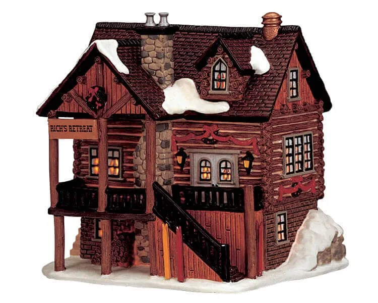 lemax-rich-s-retreat-chalet-miniature-lumineux image 1