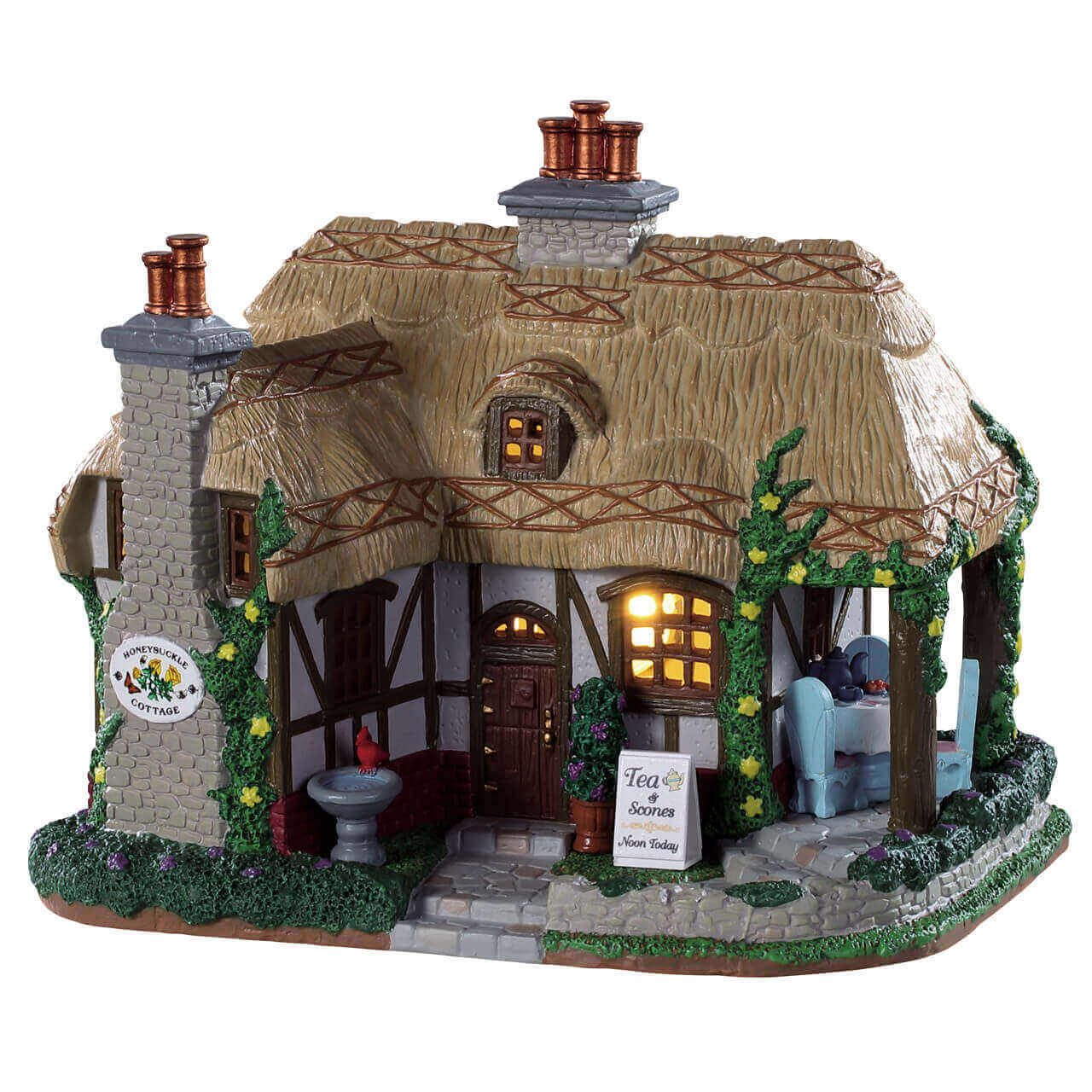 lemax-honeysuckle-cottage-cottage-miniature-lumineux-caddington image 1