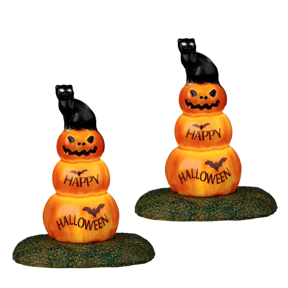 lemax-cat-and-pumpkin-figurine-halloween-spooky-town image 1